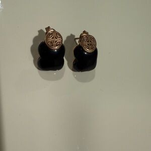 Chic Black and Gold Earrings
